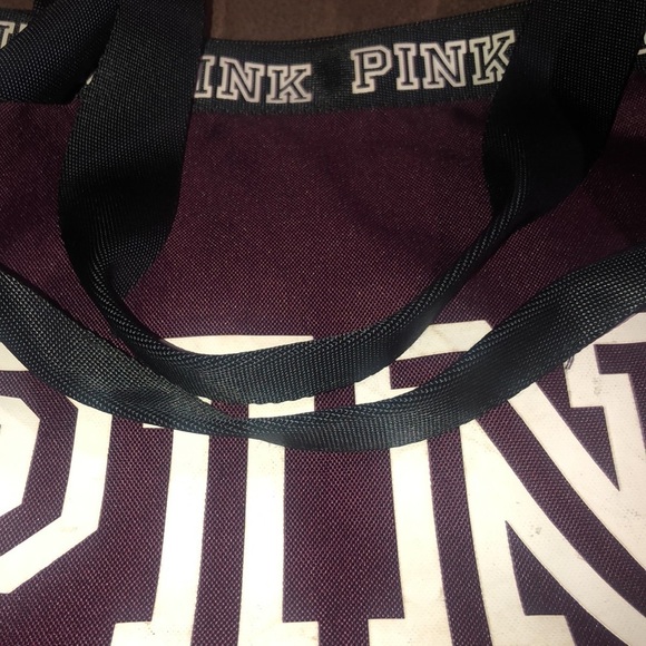 VS Pink Tote Bag burgundy and White Large - Picture 9 of 9